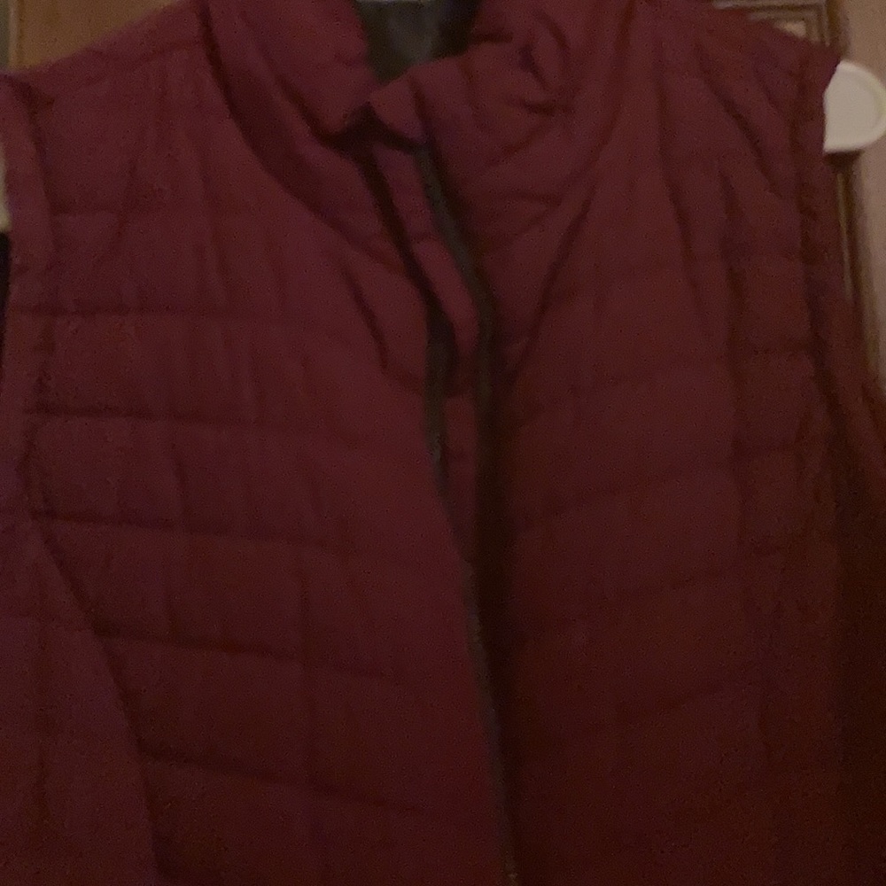 Burgundy ski jacket